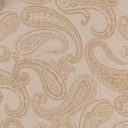 [665301] KHAKI, PAISLEY PRINT