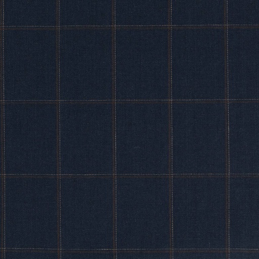 [665313] NAVY, BROWN CHECKS