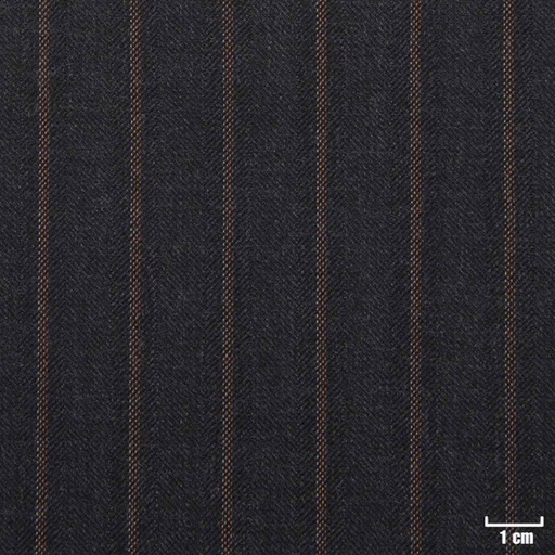 [822216] CHARCOAL, QRADRUPLE DOTTED WHITE/ORANGE STRIPES