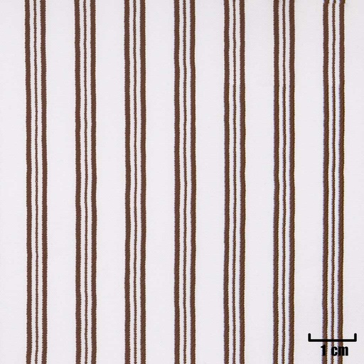 [H11285] WHITE, BROWN STRIPES