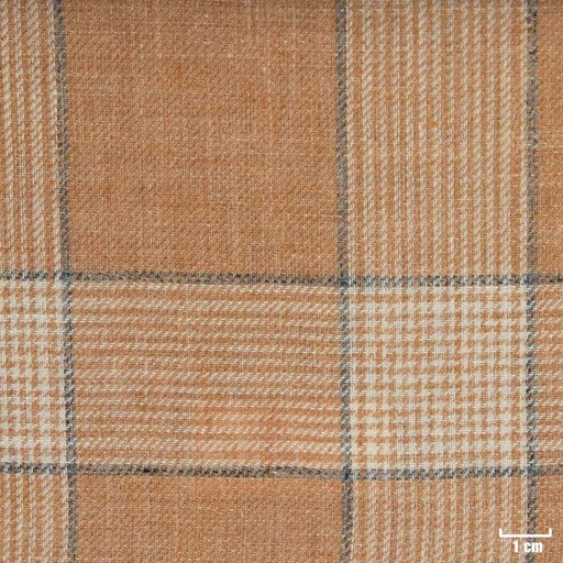 [316014] ORANGE, BIG BROWN CHECKS