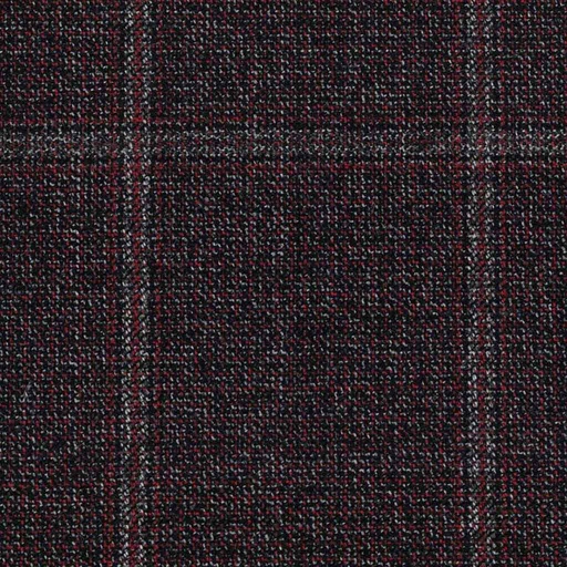 [316502] BURGUNDY, GREY CHECKS