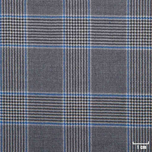 [500553] DARK GREY, BLUE CHECKS