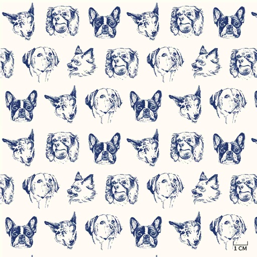 [823908] BLUE, DOGS PATTERN