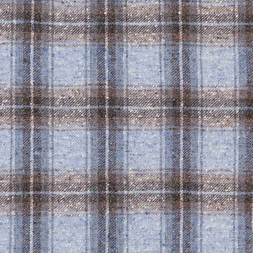 [660224] LIGHT BLUE, BROWN CHECKS
